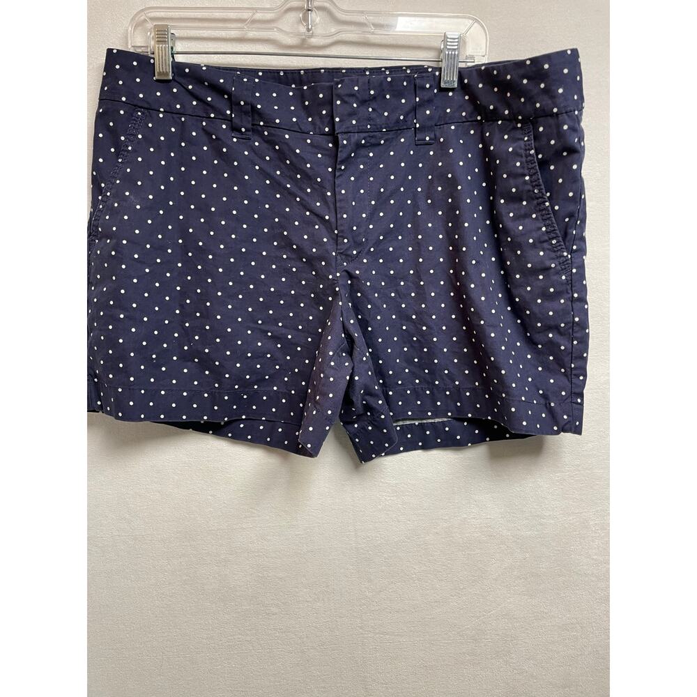 Tommy Hilfiger shorts women’s size 14 navy blue white polka‎ dots